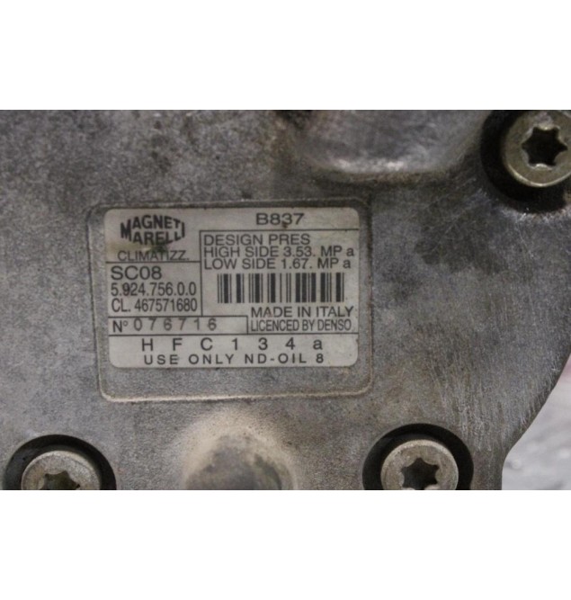 Κομπρεσέρ Aircondition - A/C Κλιματισμός Fiat Brava / Punto / Bravo 1997-2005 MAGNETI M. 592475600 B837 467571680