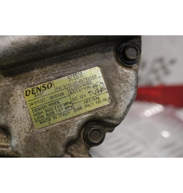 Κομπρεσέρ Aircondition - A/C Κλιματισμός Lancia Ypsilon-Fiat Panda 1.1cc DENSO 2003-2006 5A7875000-46782669