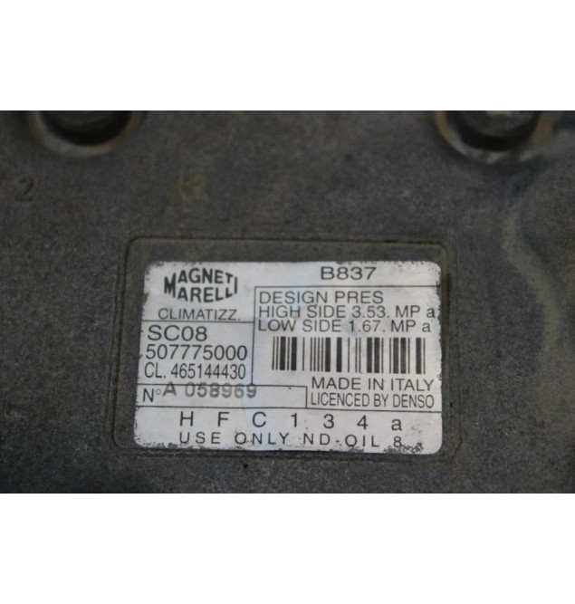 Κομπρεσέρ Aircondition - A/C Κλιματισμός Fiat Bravo 182B2000 1995-2002 507775000 465144430 B837