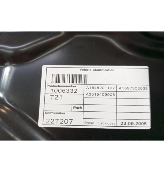 Γρύλλος - Μηχανισμός Παραθύρου Πισω Δεξια Mercedes-Benz R500 W251 2006-2010 A1697302635