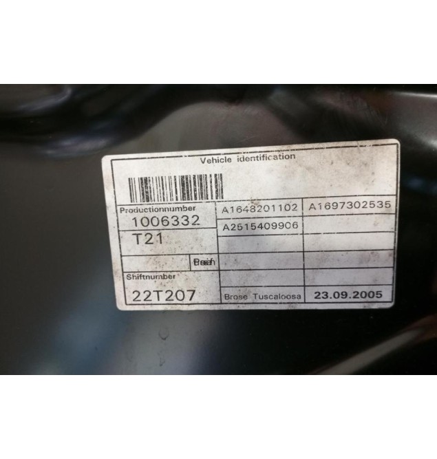 Γρύλλος - Μηχανισμός Παραθύρου Πισω Αριστερα Mercedes-Benz W251 2006-2010