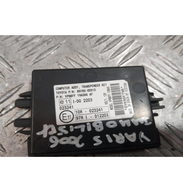 Σετ Immobilizer Toyota Yaris 2006-2012 89780-0D010 89783-0D020 N0502241256B 89661-0D450