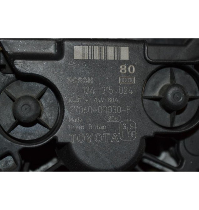 Δυναμό Toyota Corolla 1.6cc VVTi 3ZZ 2000-2006 270600D030F