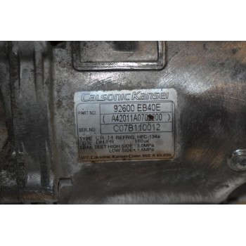 Κομπρεσέρ Aircondition Nissan Navara D40 2.5cc 171PS YD25 2005-2010 92600-EB40E