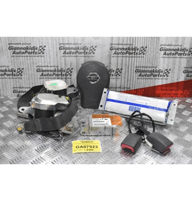 Σετ Αερόσακων Κομπλέ Nissan Navara D40 2005-2015 (Λείπει το Καπάκι του Συνοδηγού)