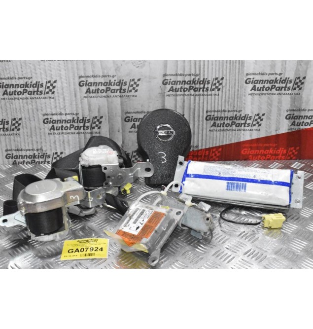 Σετ Αερόσακων Κομπλέ Nissan Navara D40 2005-2015 (Λείπει το Καπάκι του Συνοδηγού)