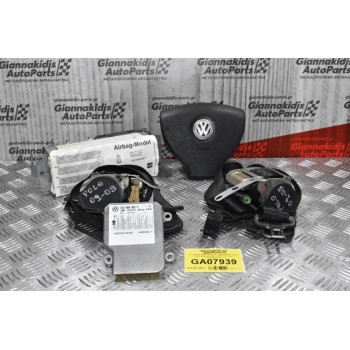 Σετ Αερόσακων Κομπλέ Volkswagen Polo 2002-2008 (Λείπει το Καπάκι του Συνοδηγού)