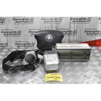 Σετ Αερόσακων Κομπλέ Volkswagen Golf 4 1998-2004 (Λείπει η Ζώνη Του Οδηγού)