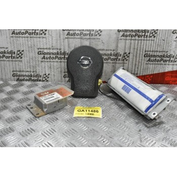 Σετ Αερόσακων Χωρίς Ζώνες Ασφαλείας Nissan Navara D40 2005-2015 98820EB01C 0285001782 (Λείπει το Καπάκι του Συνοδηγού)