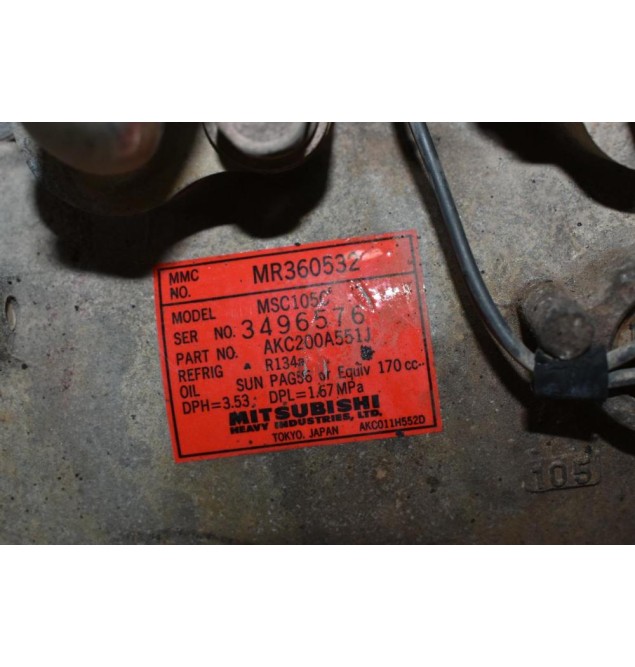 Κομπρεσέρ Aircondition Mitsubishi L200 4D56 K74 1997-2005 MR360532