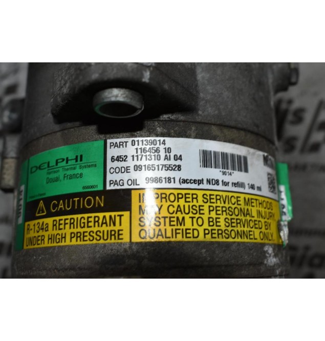 Κομπρεσέρ Aircondition Mini Cooper S 1.6 01139014 11645610 W11B16A DELPHI
