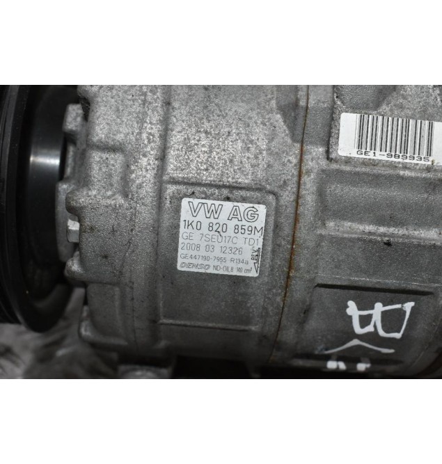 Κομπρεσέρ Aircondition Volkswagen Golf IV 1.4cc TSI BLG 2008-2013 DENSO 1Κ0820859Μ GE447190-7954 (Μικρό Σπάσιμο στην Τροχαλια)
