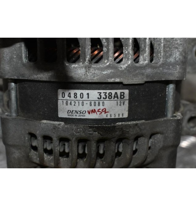 Δυναμό Jeep Cherokee / Wrangler 2.8 CRD VM52C 2007-2015 04801-338AB 104210-6080 (Dodge Nitro)