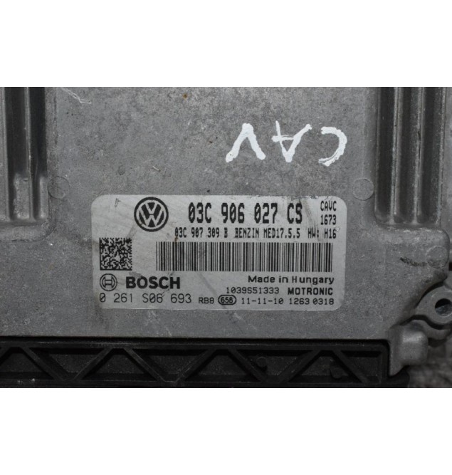 Εγκέφαλος Κινητήρα Volkswagen Scirocco 1.4 TSI 2008-2015 BOSCH 03C906027CS 03C907309B 0261S06693 17.5.5