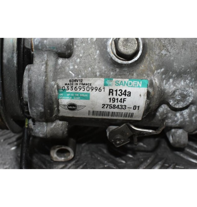 Κομπρεσέρ Aircondition - A/C Mini Cooper R56 N14B16AB 2006-2011 SANDEN 2758433-01