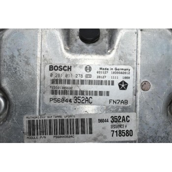 Εγκέφαλος Jeep Cherokee 2.5 CRD 4X4 VM52C 2002-2008 BOSCH P56044352AC 0281011278