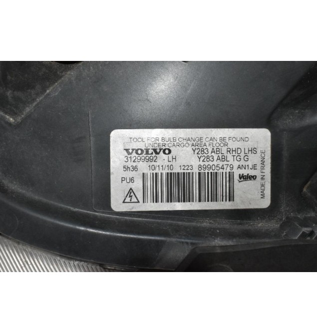 Φανάρι Εμπρός Αριστερο Volvo S60 2010-2014 31299992 Xenon (Μικρή Γραντζουνιά)