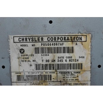 Ράδιο-CD Jeep Cherokee 3.0 CRD 4X4 2006-2010 P05064067AF