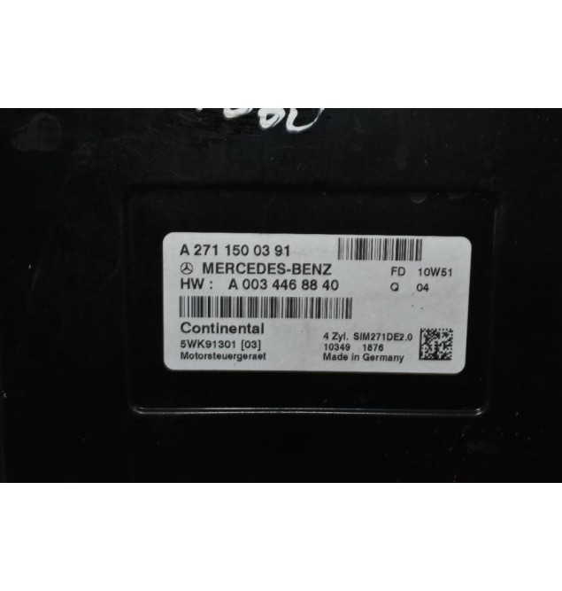 Εγκέφαλος Mercedes-Benz E200 1.8 271860 2010-2016 Α2711500391 Α0034468840