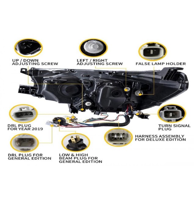 Φανάρια Εμπρός Led Toyota Hilux/Revo 2016-2022 (Set) (Video Λειτουργιας)