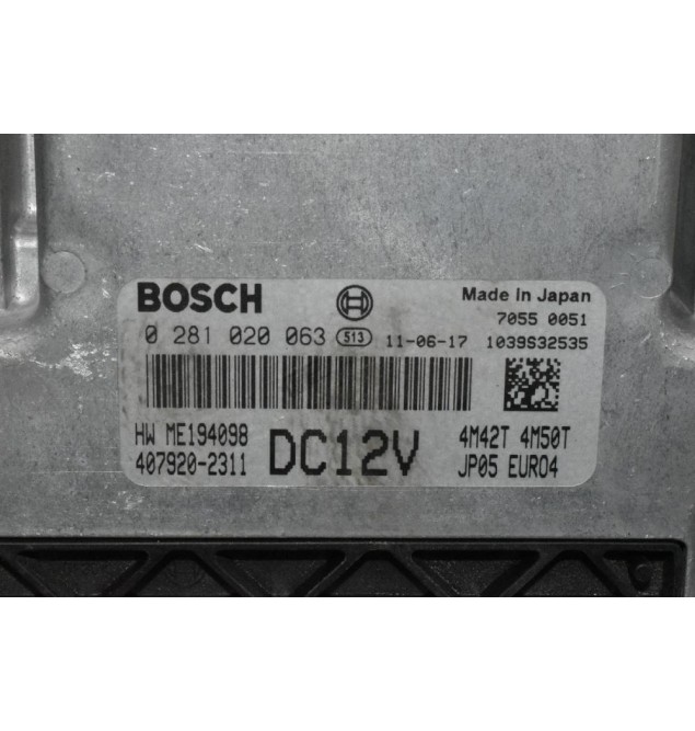 Εγκέφαλος Mitsubishi Canter 4M42/4M50 Bosch DC12v EURO4 2000-2010 0281020063 ME194098 407920-2311