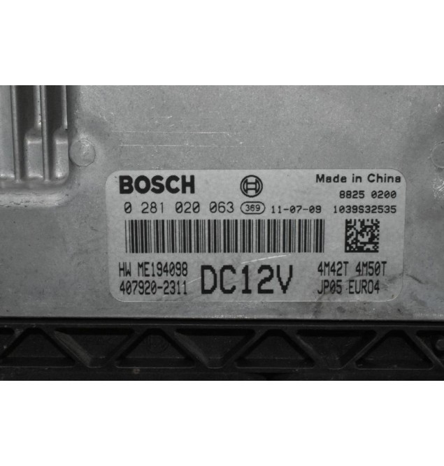 Εγκέφαλος Mitsubishi Canter 4M42/4M50 Bosch DC12v EURO4 2000-2010 0281020063 ME194098 407920-2311