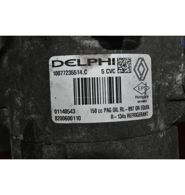 Κομπρεσέρ Aircondition - A/C Κλιματισμός Renault Megane K9K 2001-2010 DELPHI 8200600110