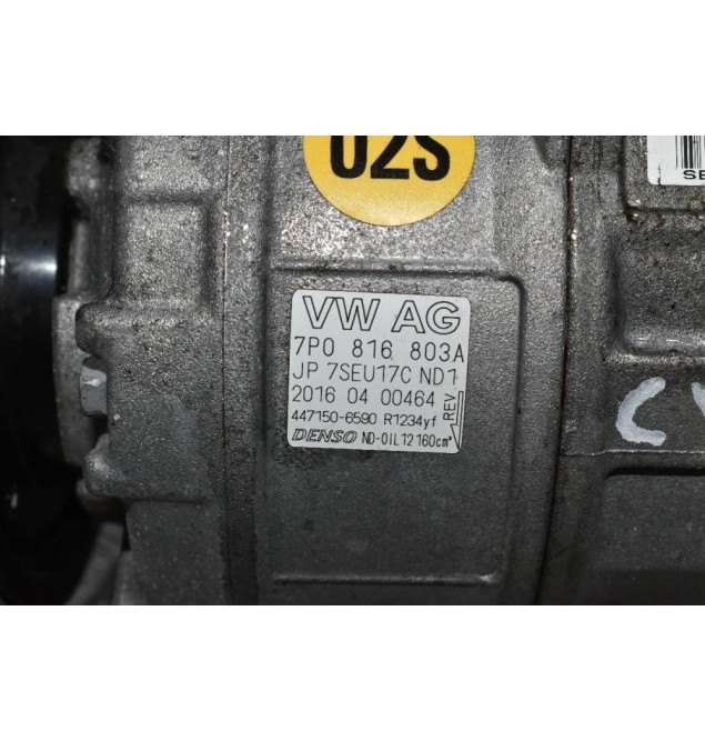 Κομπρεσέρ Aircondition - A/C Volkswagen Touareg 3.0 TDI CW 2010-2018 DENSO 7P0816803A 447150-6590  (Σπάσιμο Στην Τροχαλία)