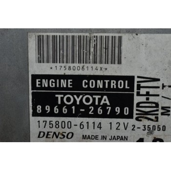 Εγκέφαλος Toyota Hiace 2001-2010 2KD D4D DENSO 89661-26790 175800-6114