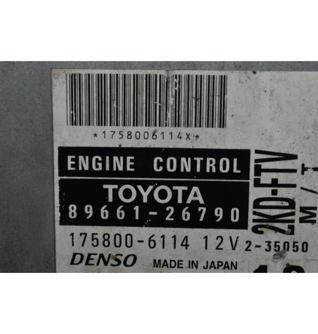Εγκέφαλος Toyota Hiace 2001-2010 2KD D4D DENSO 89661-26790 175800-6114