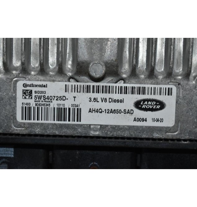 Εγκέφαλος Κινητήρα Land Rover Range Rover (L322) 3.6D 368DT 2006-2012 AH4Q-12A650-SAD 5WS40725D