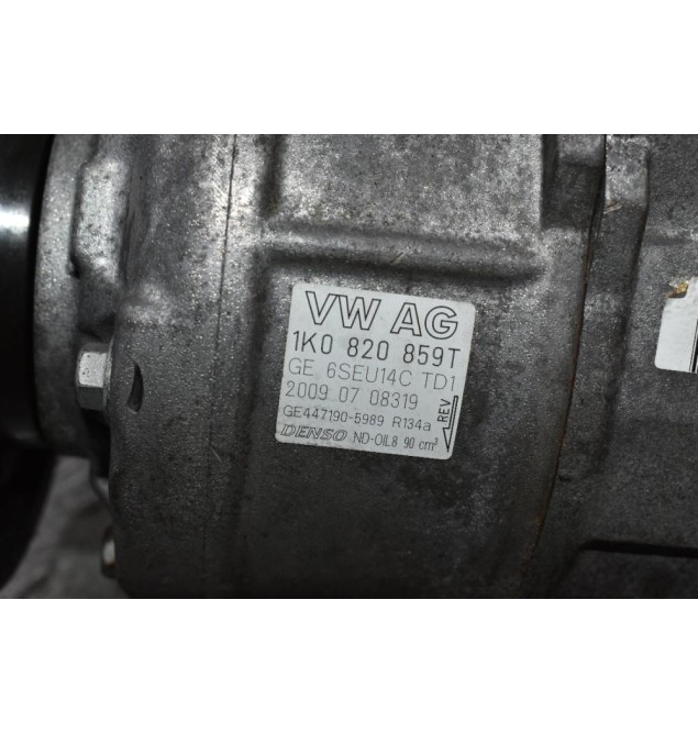 Κομπρεσέρ Aircondition - A/C Volkswagen Golf 1.4 TSI CAX 2008-2015 1K0820859T GE6SEU14CTD1 (Χτυπημένη Τροχαλία)