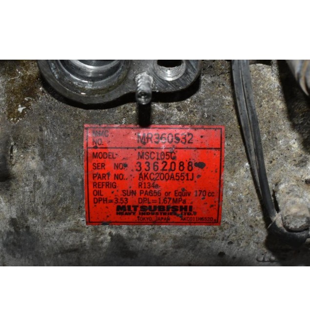 Κομπρεσέρ Aircondition Mitsubishi L200 4D56 K74 1997-2005 MR360532