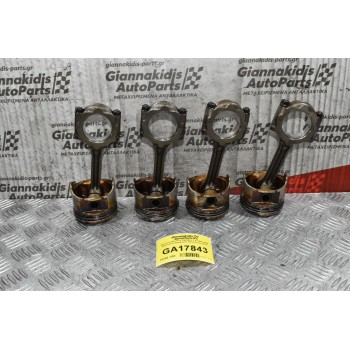 Πιστόνια+Μπιέλες Daihatsu Applause 1.5 HE 1994-2000 (Εξωτερικη Διάμετρος 75mm) (Τετράδα)