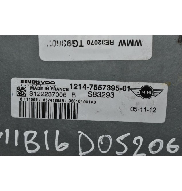 Εγκέφαλος Mini Cooper S 1.6  2002-2006 VDO 1214-7557395-01 S122237006 (Compressor)