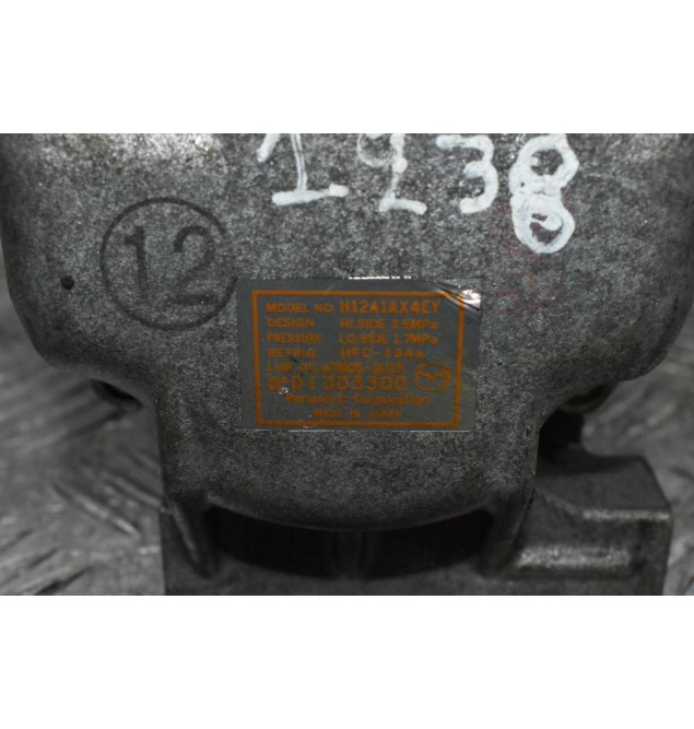 Κομπρεσέρ Aircondition - A/C Κλιματισμός Mazda 3 2001-2008 H12A1AX4EY D1303300 Z6 (Θέλει Αλλαγή Η Τροχαλία)