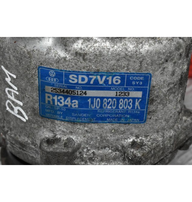 Κομπρεσέρ Aircondition Volkswagen Group 1998-2005 1J0820803K SD7V16 R134a 1233