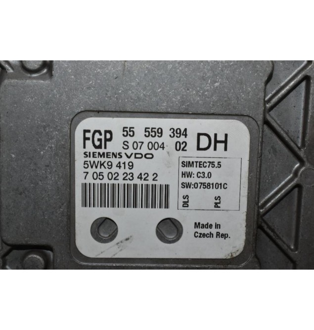 Εγκέφαλος Κινητήρα Opel Astra 1.6 Z16XER 2000-2010 VDO 55559394 S0700402 DH