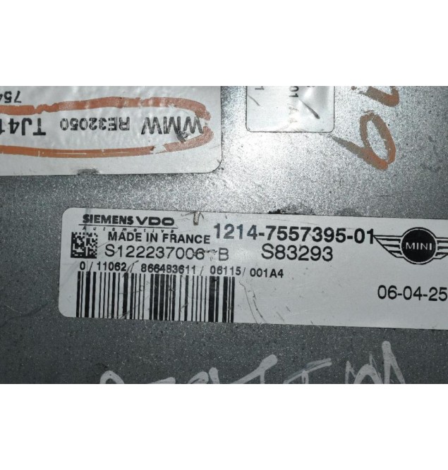 Εγκέφαλος Mini Cooper S 1.6  2002-2006 VDO 1214-7557395-01 S122237006 (Compressor)
