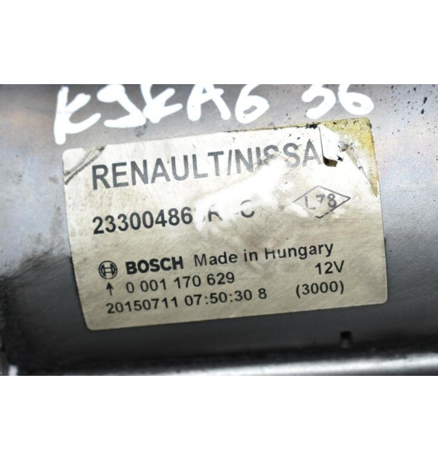 Μίζα Nissan Juke - Renault Captur 1.5 DCI K9KA636 2010-2017 BOSCH 233004868R 0001170629