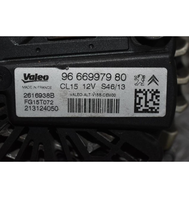 Δυναμό Mini Cooper 1.6 N14B16 THP 5FT 5F02 2008-2015 VALEO 9666997980 (Peugeot 308 207 208 308 408 508 3008 5008 / Citroen C5 C3 C4 DS5 DS4 Berlingo )