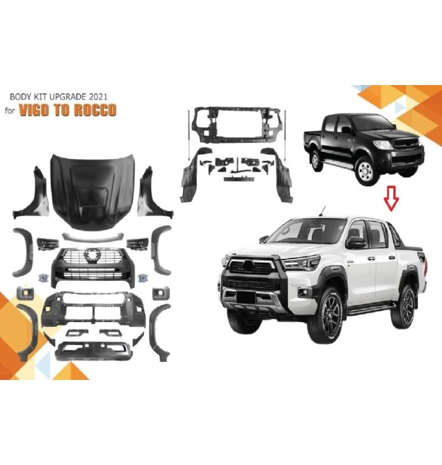 Σετ Bodykit Toyota Hilux KUN 2006-2011 (Μετατροπη σε νεοτερο μοντελο)