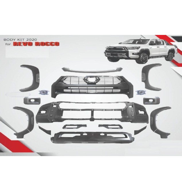 Σετ Προφυλακτήρα Toyota Hilux GUN 2015-2022 (Μετατροπη σε REVO 2021) (Bodykit)