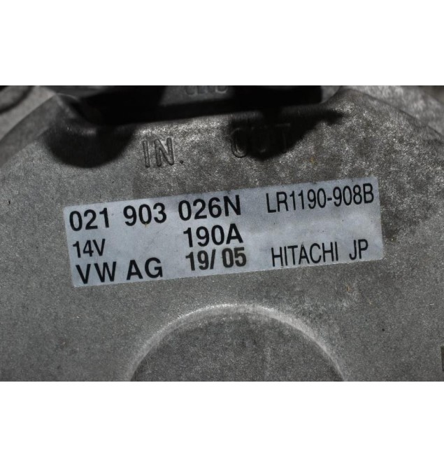 Δυναμό Volkswagen Touareg 3.2 V6 BMX 2002-2006 021903026N 190A (Μικρό Σπάσιμο Στο Φις)