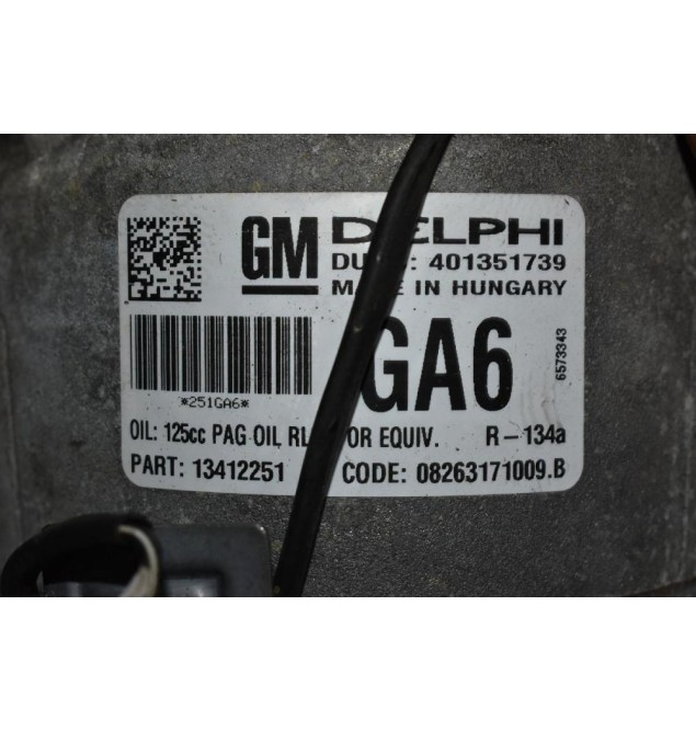 Κομπρεσέρ Aircondition - A/C Opel Astra J 1.6 A16LET 2009-2015 DELPHI 401351739 13412251 GA6