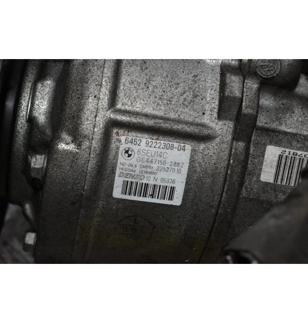 Κομπρεσέρ Aircondition - A/C Bmw 1 118i 116i N13B16A 2012-2018 DENSO 9222308-04 GE447150-2662 (Σπασμένη Τροχαλία)