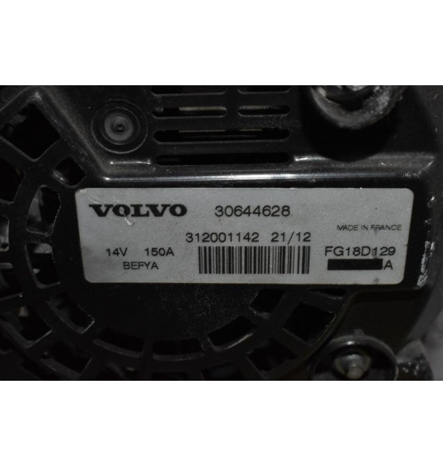 Δυναμό Volvo S60 / V60 / S80 / V40 / V70 B4164T 2010-2015 30644628 150A (Γνήσιος)