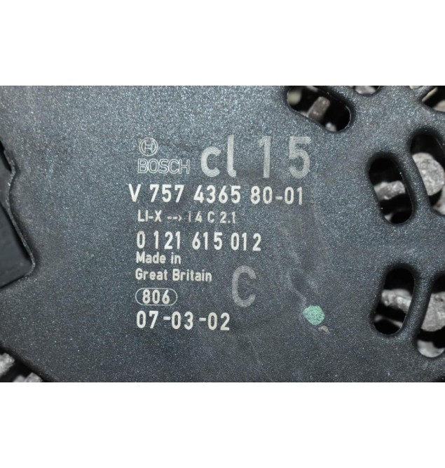 Δυναμό Mini Cooper 1.6 2006-2013 0121615012 V757436580-01 (N16B16A N12B16) (Γνήσιος) (Σπάσιμο Στο Φις)