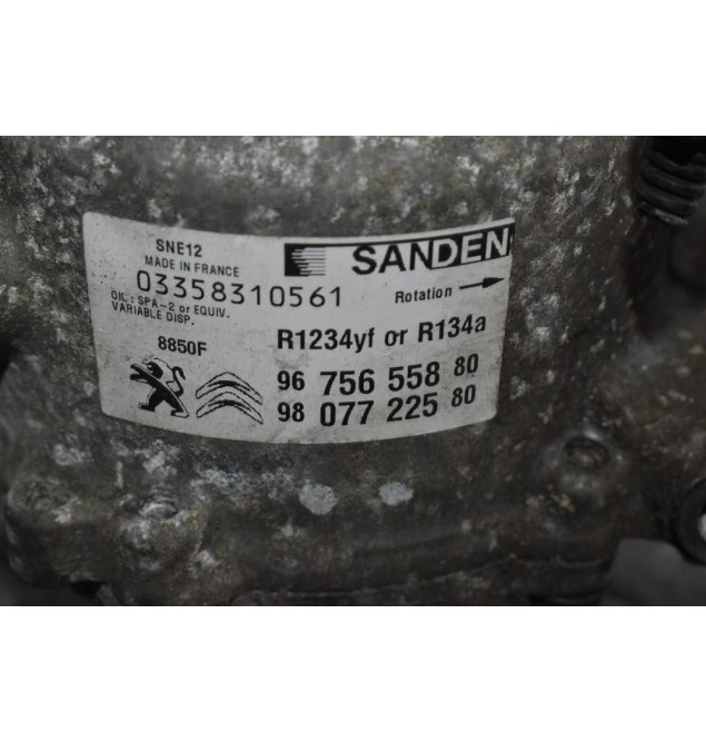 Κομπρεσέρ Aircondition - A/C Citroen C4 - Peugeot 207 308 3008 5008 1.6 10FKAU 2009-2019 9675655880 9807722580