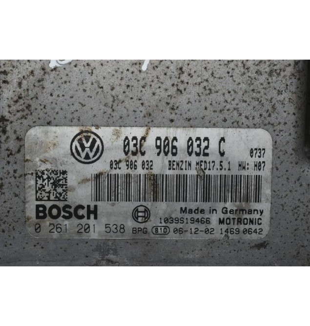 Εγκέφαλος Κινητήρα Volkswagen BMY 1.4TSI 2006-2012 BOSCH 03C906032C 0261201538 MED17.5.1